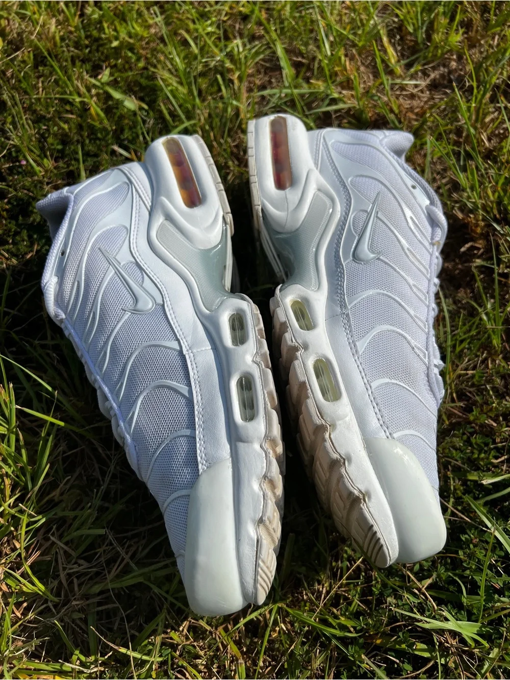 CLEAN Nike size 11 Womens Air Max Plus White Platinum shoes